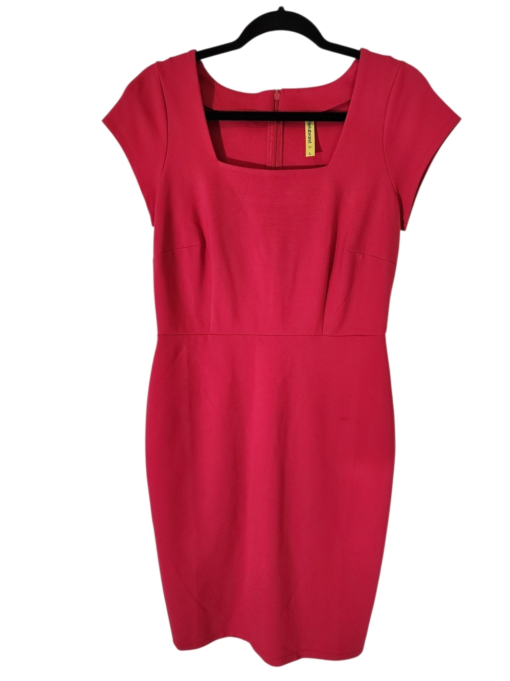 Betabrand Hot Pink Ponte Sheath Dress Size Large Career Cocktail Stretch
